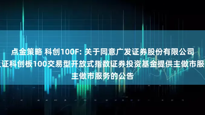 点金策略 科创100F: 关于同意广发证券股份有限公司为鹏华上证科创板100交易型开放式指数证券投资基金提供主做市服务的公告